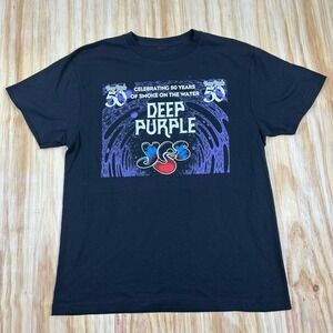 Deep Purple Band  T-shirt‎ Smoke on the Water 50 Year Anniversary Large